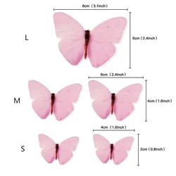 Elegant Butterfly Cake Toppers - Decorative Flags - 1 pc or set (Pink butterfly)