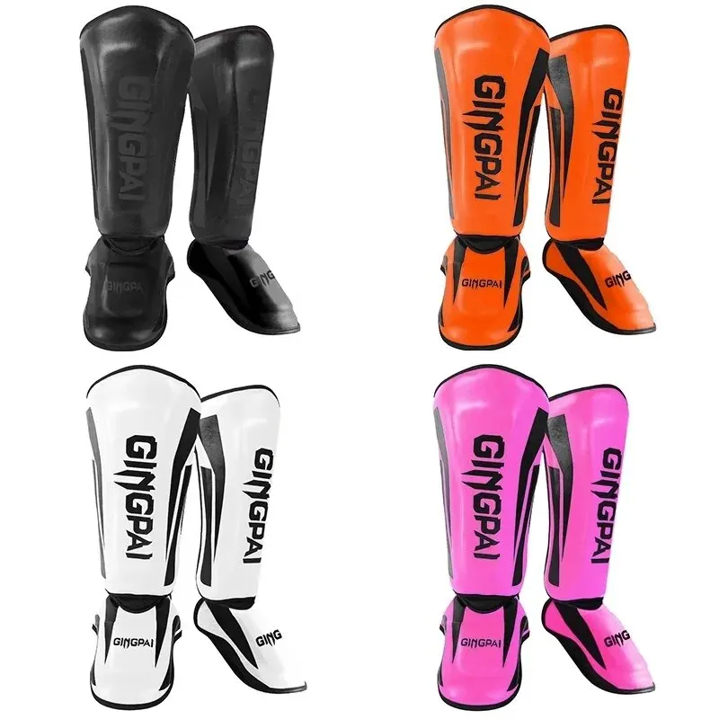Professional Kickboxing Leg Guard Muay Ankle Protector Sparring MMA Shin Boxing Thickened Fighting Gear AnkleProtective Guards
