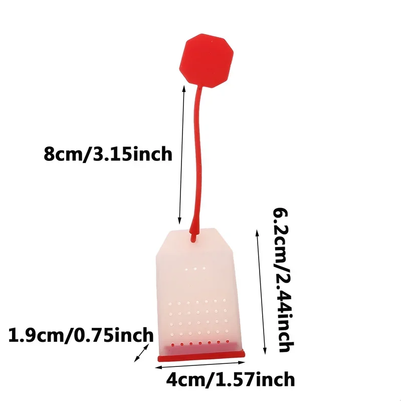 Silicone Tea Infuser Bag Reusable Safe Loose Leaf Tea Bags Strainer Filter for Drinker Utensils
