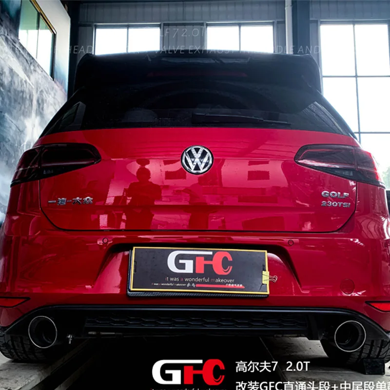 Suitable for Volkswagen Golf 7GTI modified middle end electronic valve remote control valve exhaust pipe downpipe