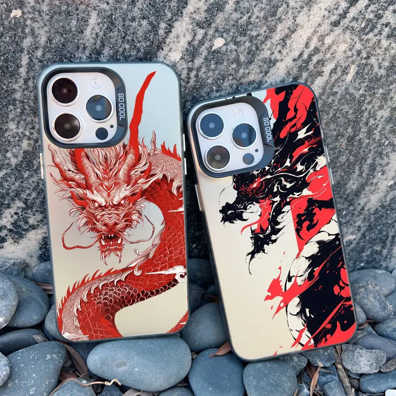 Laser Shockproof Great Wave Anime Dragon Phone Case