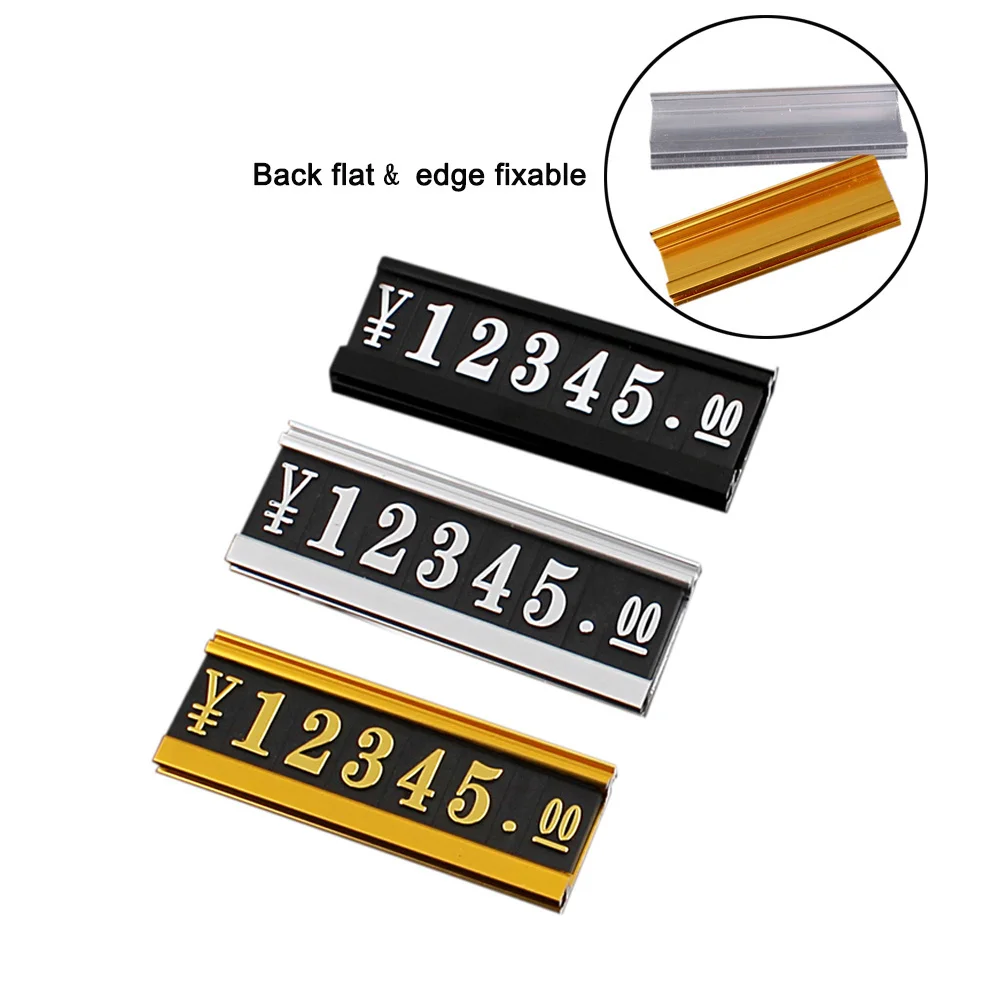 9x17mm L Wooden Price Tag Adjustable Counter Stand Label Metal Sale Price Display Stand