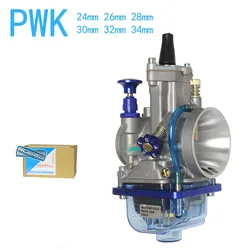 Motorcycle Carburetor PWK 21 24 26 28 30 32 34 mm For Keihin Koso OKO YZ85 Power Jet 2T 4T Blue Transparent Cover Bowl