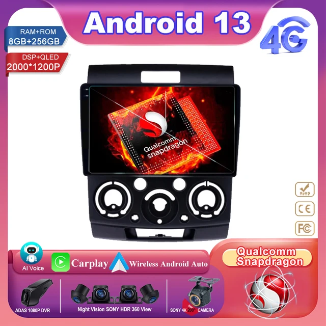 안드로이드 13을 경험하세요: Mazda BT50, Ford Everest Ranger용 최첨단 카 레디오에 대해 알아보세요