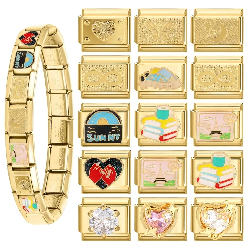 9mm 15 Style Italian Modular Charm Bracelet