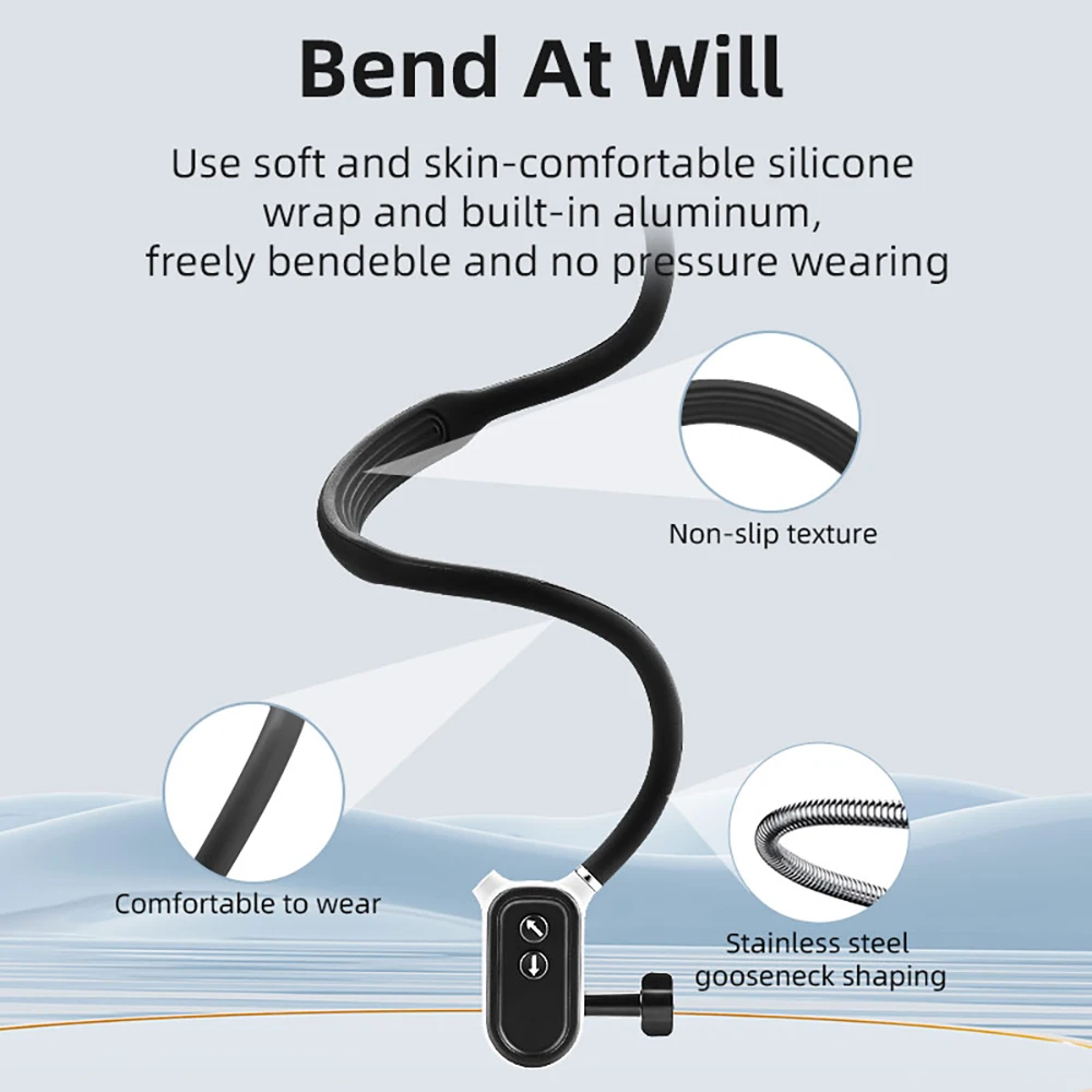 Action Camera Accessory BRDRC Neck Holder for DJI Action 5 Pro/Pocket 3/GoPro 13/Insta360 X3 Hanging Bracket POV VLGO