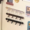 1Pc 1/12 Dollhouse Metal Clothes Racks Wall Hook Dollhouse Miniature Furniture Dolls House Accessories Pretend Play Toys 1
