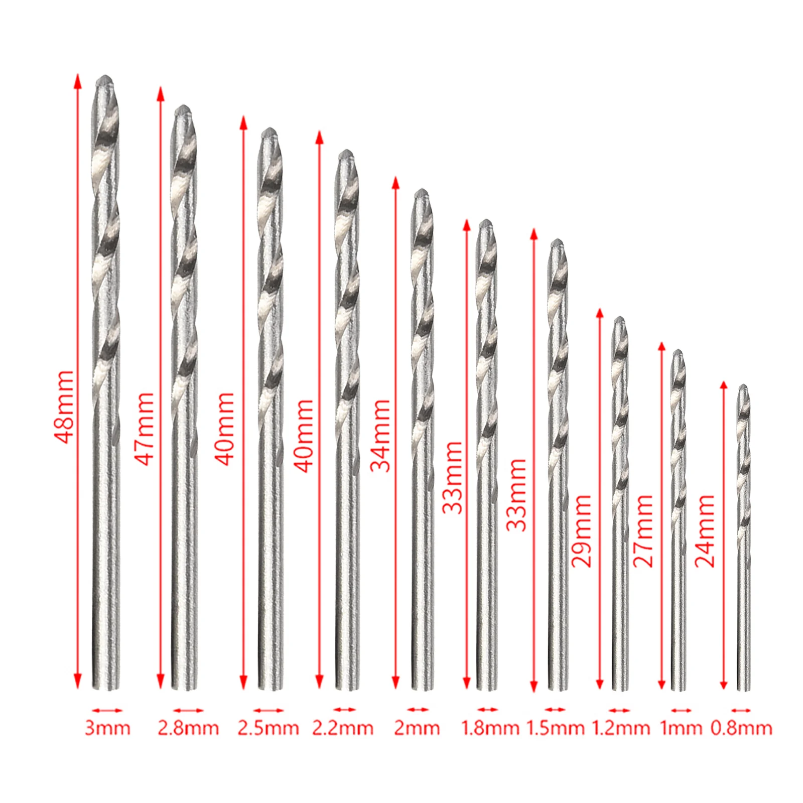 Hand Bohrer 0,8mm-3,0mm Bohrer Set Für Modelle Hobby DIY Holzbearbeitung Bohren Dreh Werkzeuge Hand Werkzeuge set Zubehör – Detail 1