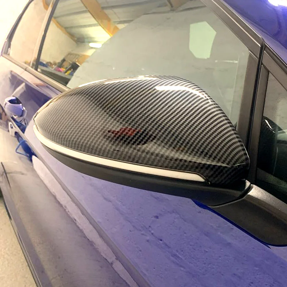 

For VW Golf MK7 GTI 7 7R MK7.5 Touran L E-GOLF Car Auto Carbon Fiber Side Rearview Mirror Cap Cover Trim Side Mirror Cover Caps