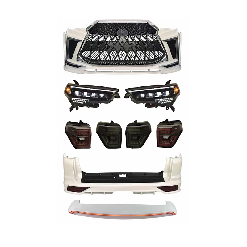ABS Plastic Pickup Car Bumper Truck Front Bumper Body Kits for Toyota 4runner Upgraded for Lexus 2010-