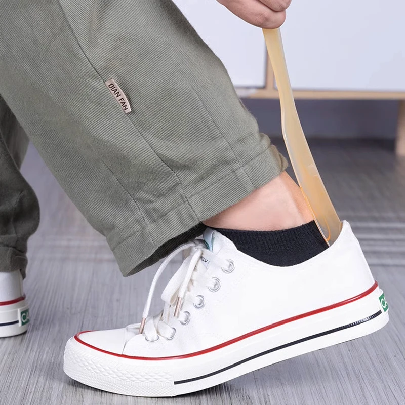 

Портативный полупрозрачный рожок для обуви, подъемник для обуви с короткой ручкой, 21 см, аксессуары для обуви