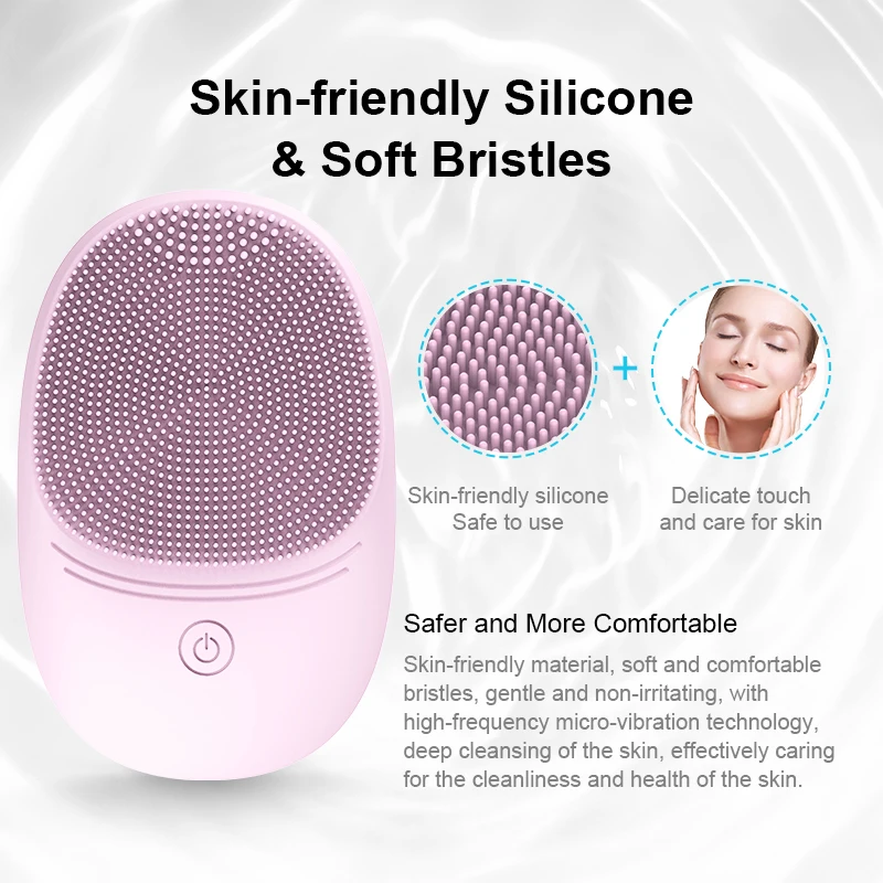 Luxurious Soft Silicone Sonic Facial Cleansing Brush