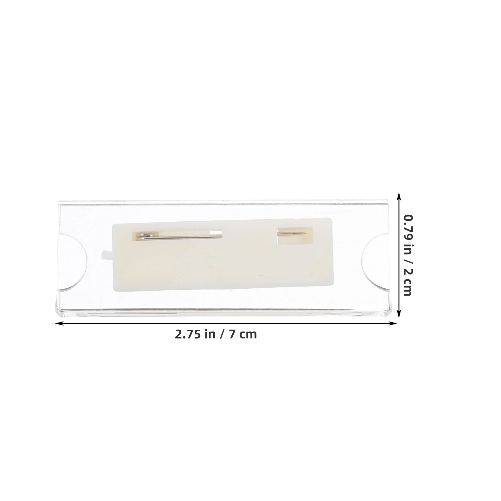 10 Pcs Acrylic Card Badge Holder Transparent Name Tag Holder For Employee Student Office Identity Holders  Work Badge Holders 