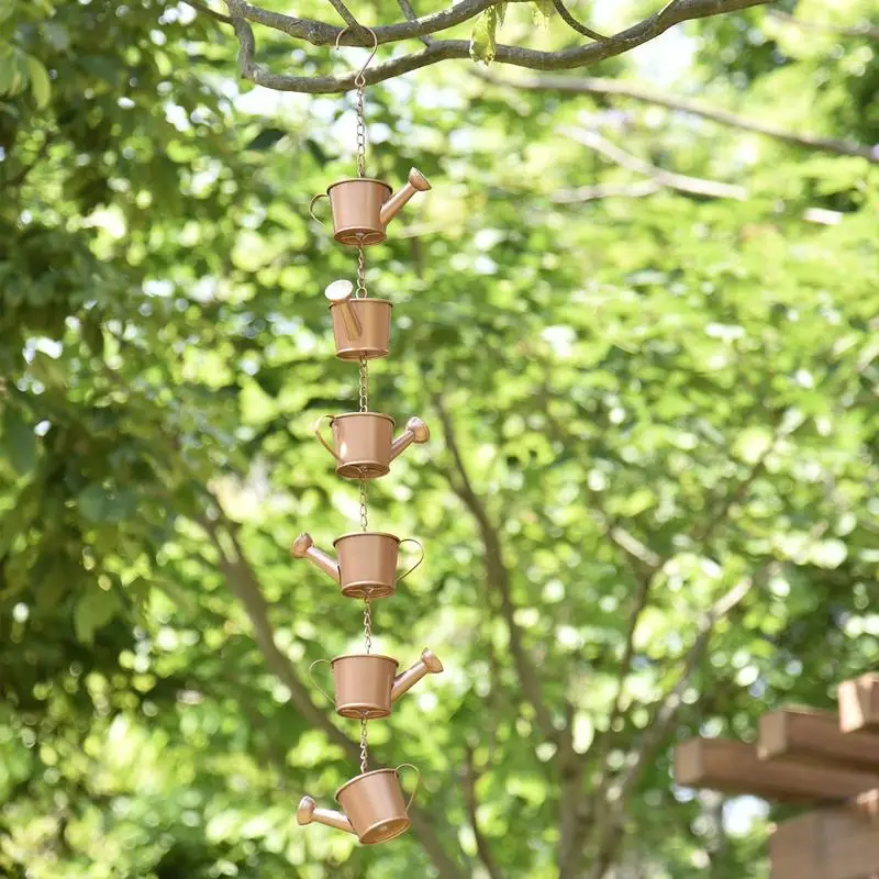 Rain Chains for Gutters, Yard Gazebo, Rain Catcher for Gutter Roof, Metal Drainage, Downspout Tool, Divert Water Roofs