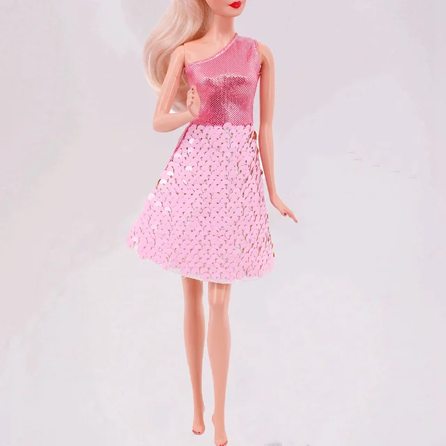Vêtements pour Barbie,12Pcs Vêtements Barbie Poupée Comprend 3 Robes à  Paillettes +3 Robes à Fleurs + 6 Ensembles (Haut + Pantalon)