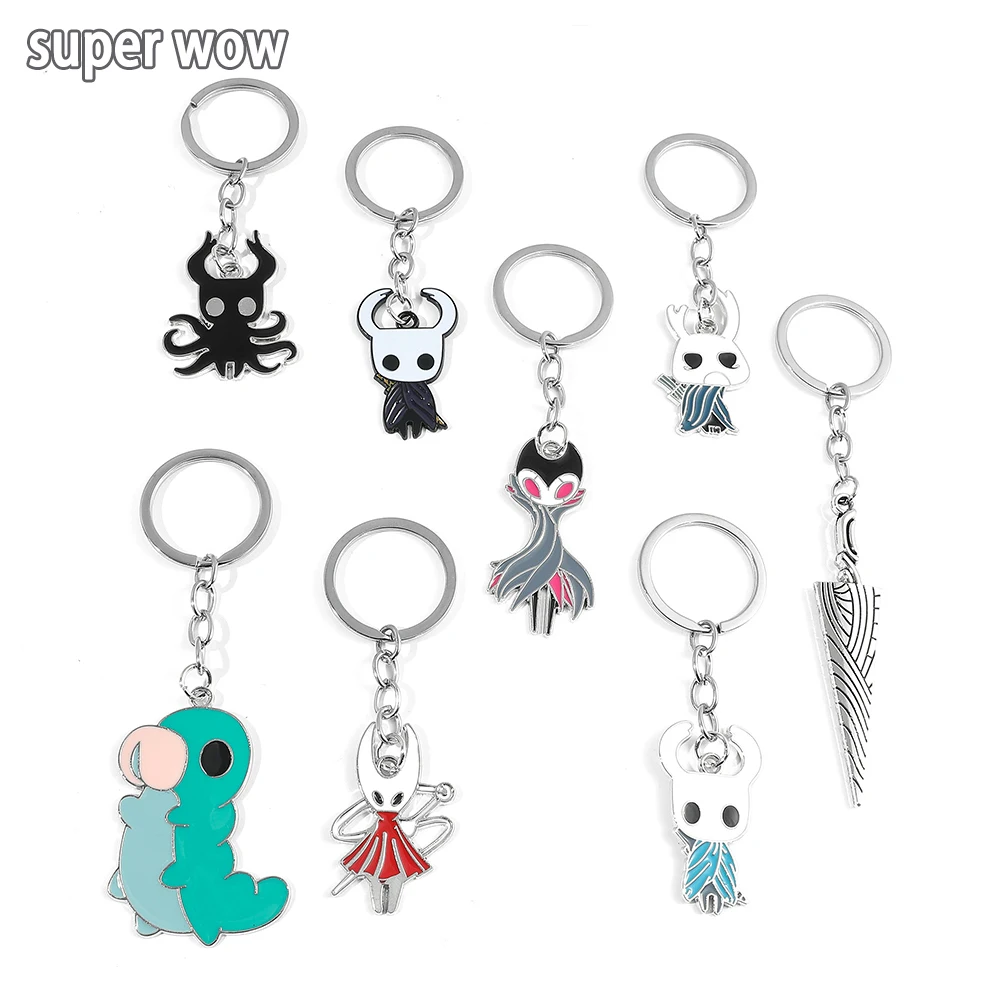 Gioco Hollow Knight Portachiavi In Metallo Portachiavi Carino Hornet Metallo Smalto Ciondolo Portachiavi Cartoni Animati Llaveros Souvenir Regali