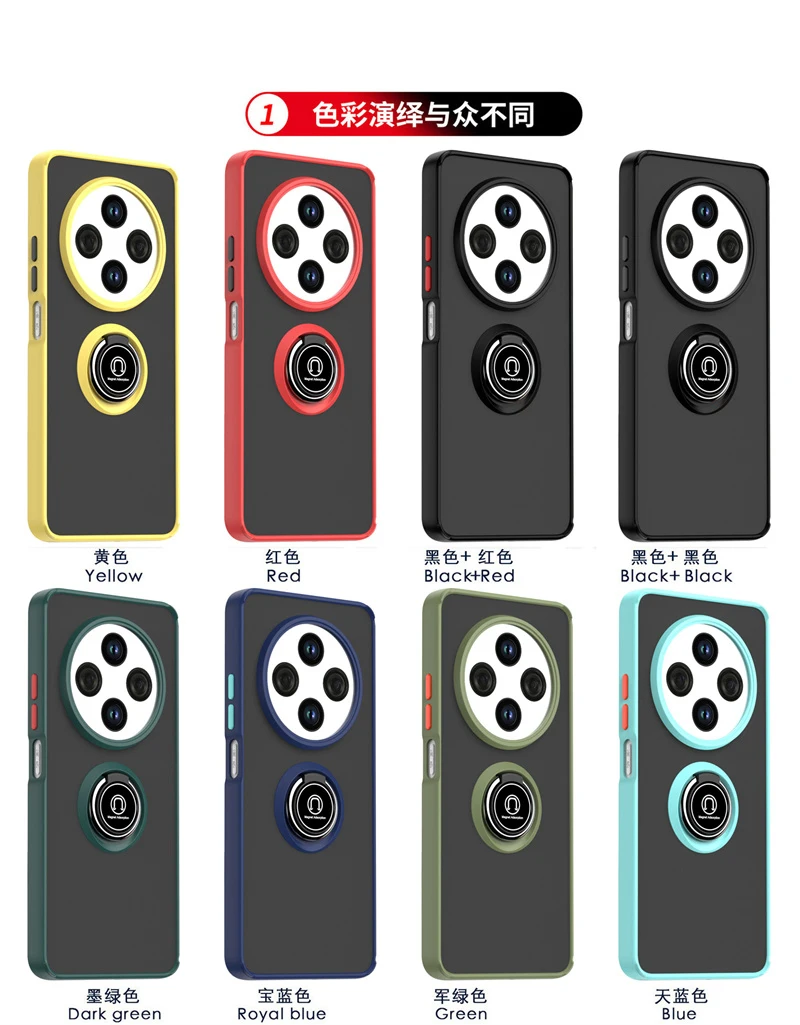 Rugged Shockproof Case with Magnetic Ring and Car Holder