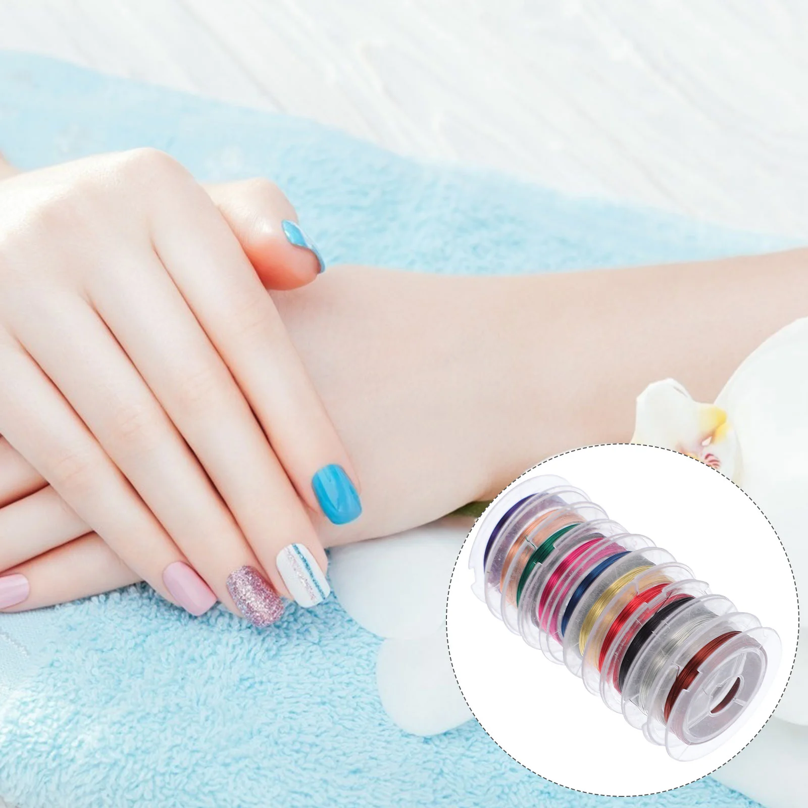 

10 Rolls Manicure Copper Wire Decor for Nail Japanese Jewelry Beading Making