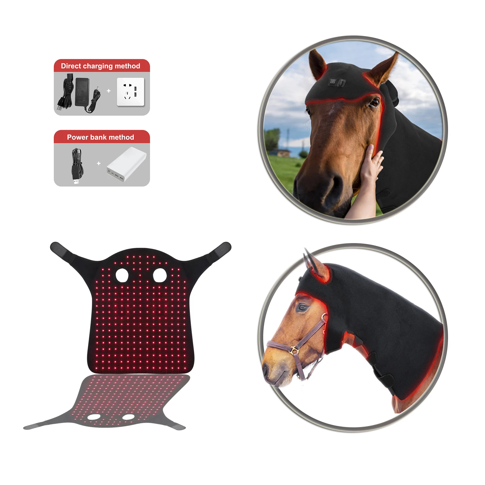 Infrared Red Light Therapy Horse Pad Red Horse Blankets Equine Light Therapy Rug For Animal