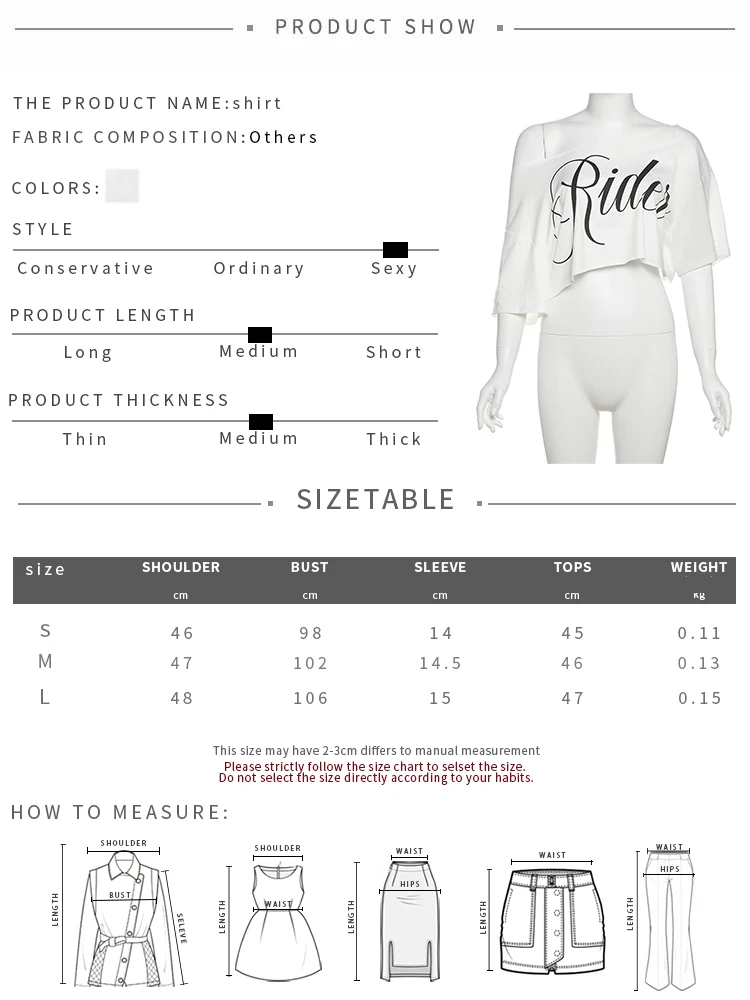 Sisterlinda Lässige Mode Crop Tops Frauen Brief Drucken Geneigte Schulter Nabel Freigelegte Straße Vielseitig Einfachen Stil T-Shirts – Detail 1