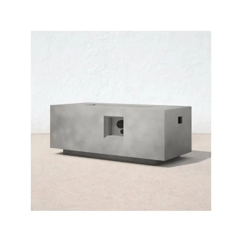 Gray Concrete Propane Fire Table 6