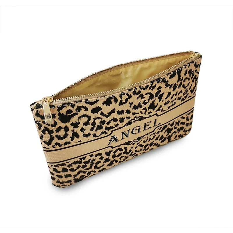 Fashion Flower Handbags Design Personality Letter Customizable Women's Clutch Portable wallet Linen purse Vacation Phone Bag