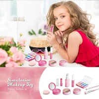 Children's Pretend Play Simulation Cosmetics Toy Set with Eyeshadow Palette and Lipstick Applicator Non-toxic Girl Makeup Toy 2
