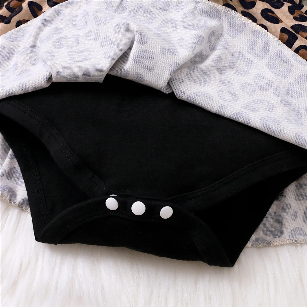 Leopard Romper Dress with Bow 4