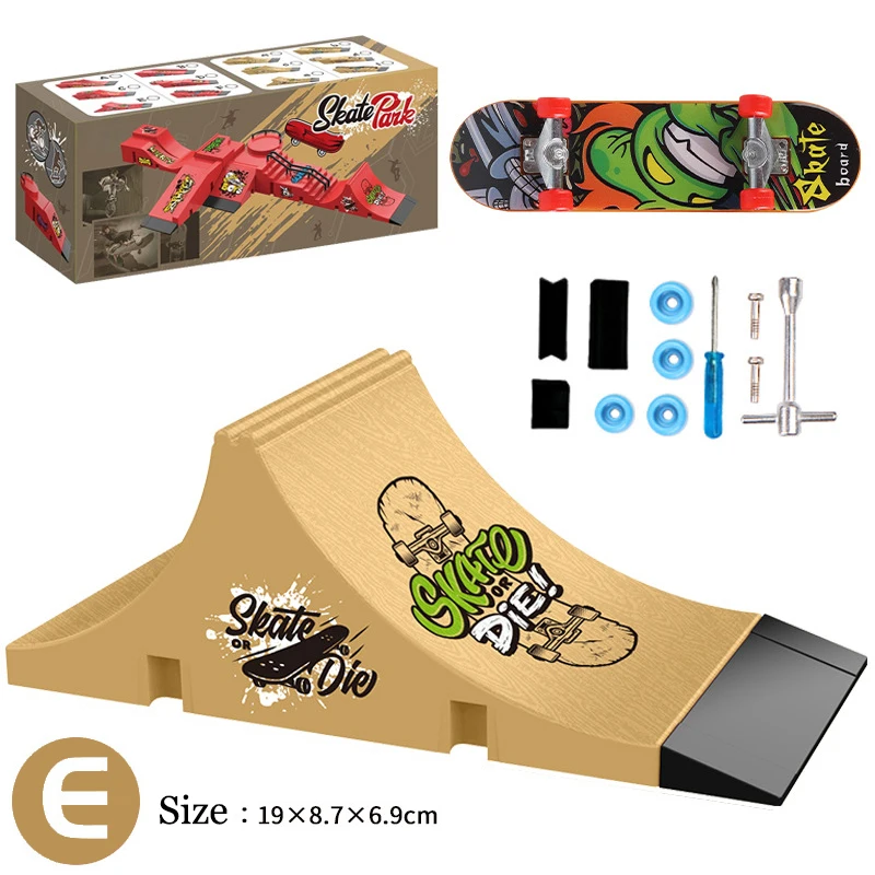 צעצועי ספורט לאצבעות ילדים משחק סקייטבורד פארק אתר צעד רמפ סצנה תוספת מיני סקייטבורד קצה אצבע מתנה צעצועים למבוגרים