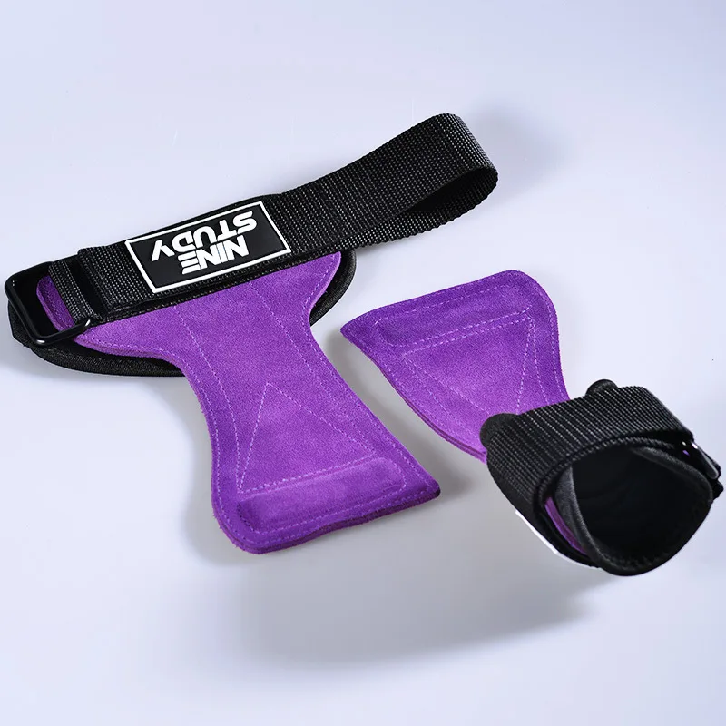 Cowhide Gym Gloves Grips Anti-Skid Weight Power Belt Lifting Pads Deadlift Belt Workout Crossfit Fitness Gloves Palm Protection 6