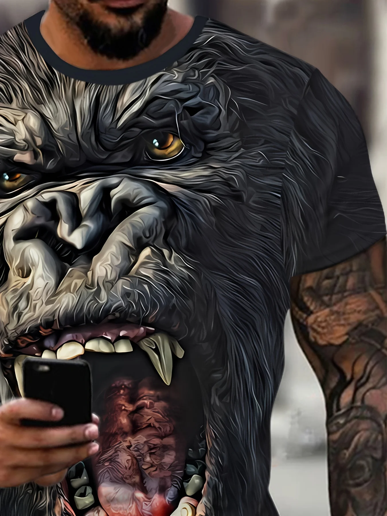 Gorilla Black Online T Shirt | Fealty Brand