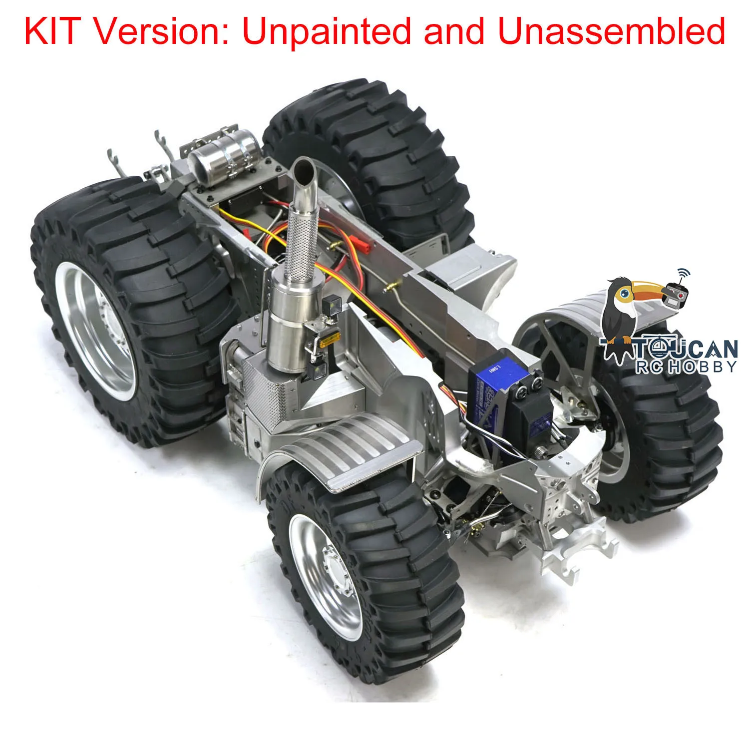 LESU 1/16 4X4 Metal Chassis Part Unpainted Kits for Toys AOUE-1050 RC Tractors Remote Control Car DIY Model with ESC Motor Servo 2