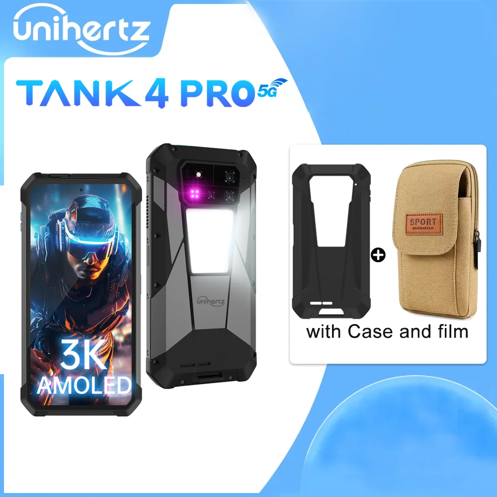 Unihertz Tank 4 pro 8849 Rugged Phone 5G AI Built-in 720P