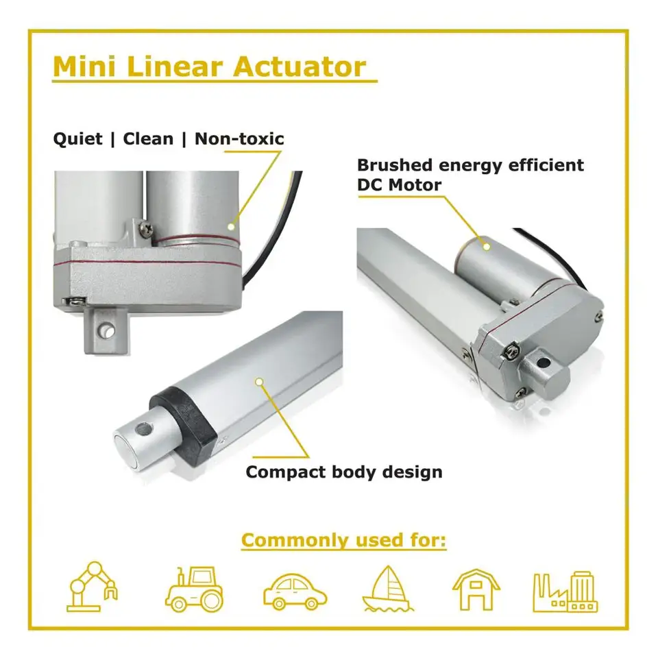 電動リニアアクチュエータ 100 ミリメートルストロークリニアモータコントローラ dc 12V 24V  100/300/500/700/1000/1200/1500N - AliExpress 13 電動リニアアクチュエータ 100mm ストローク DC12V 24V 100/200/300/400/600/700/900N (1
