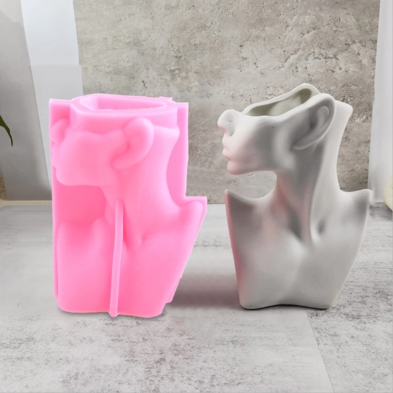 

European-style Human Body Half-body Vase Silicone Mold Cement Plaster Mold 40GB