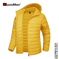 MAGCOMSEN Women‘s Lightweight Hooded Puffer Jacket Full Zip Windbreaker Waterproof Quilted Down Coat Winter Warm Outerwear 1