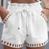 Cotton Linen Shorts for Women