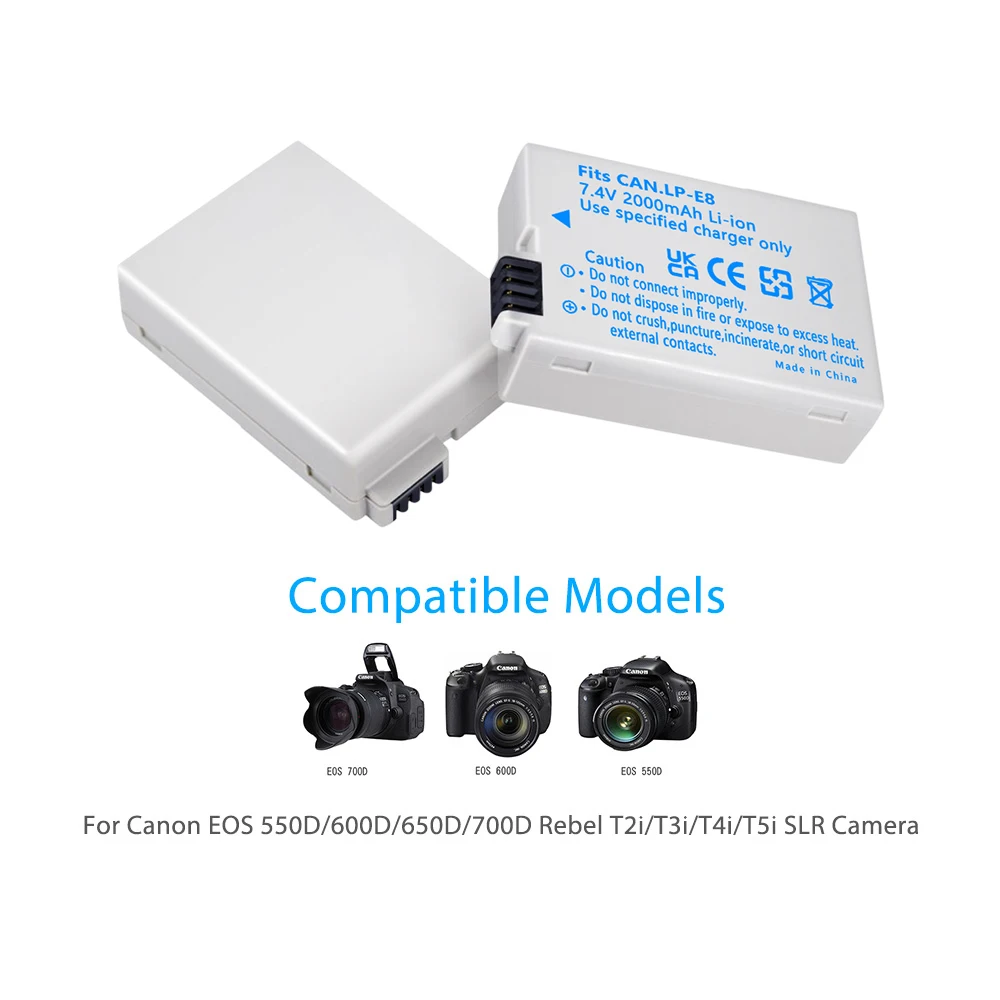 Top IP-E8 Li-ion Battery Pack Options For Canon 700D 650D 600D &amp; 550D
