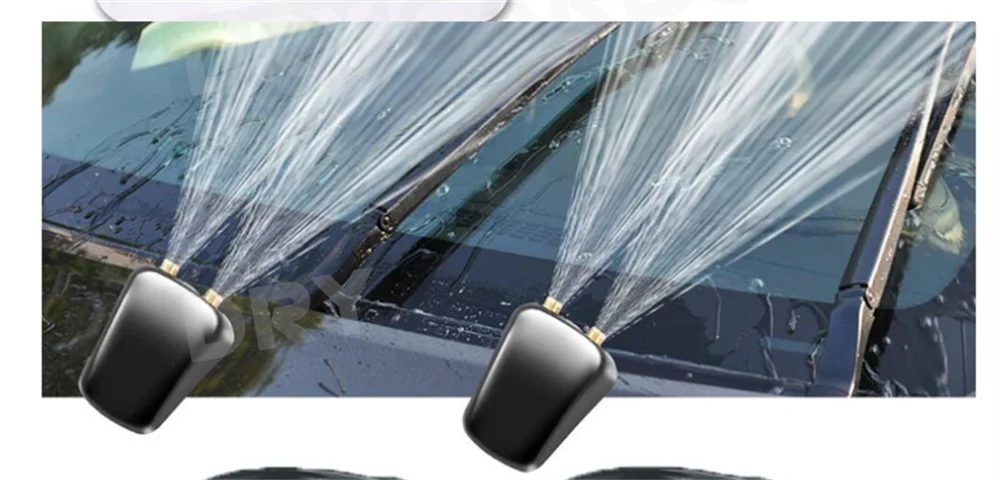 2 Stück Auto-Scheibenwischer-Sprühdüsen Passend für die Meisten Automodelle Doppelloch-Scheibenwischerdüse Wassersprüh-Set – Detail 2