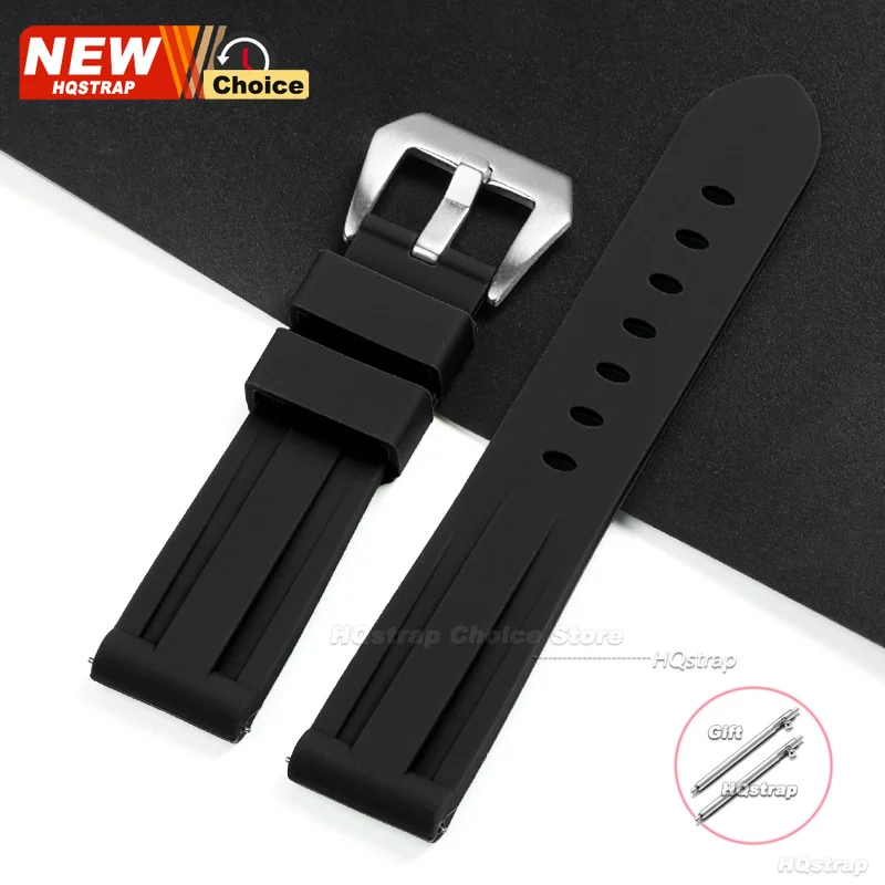 Premium Quick Release Silicone Sports Watch Band - Waterproof, Soft, and Comfortable