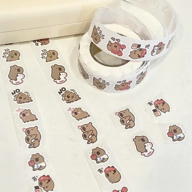 500pcs/set Cartoon Capybara Sticker Decals Decoration DIY Phone Notebook Suitcase Laptop Fridge Kids Sticker Student Accessories cartoon stickers,paper stickers,adhesive stickers,cartoon sticker