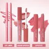 3 pcs/set Velvet Matte Lipstick Lip Gloss Lip Liner Combo Set Matte Long Lasting Easy Color Non-Stick Lipstick Set 2