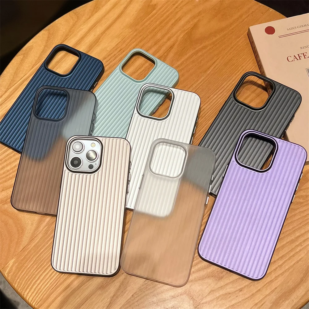 Luxury Stripes Metallic Paint Armor Case - Shockproof Camera Protective Slim Matte Finish