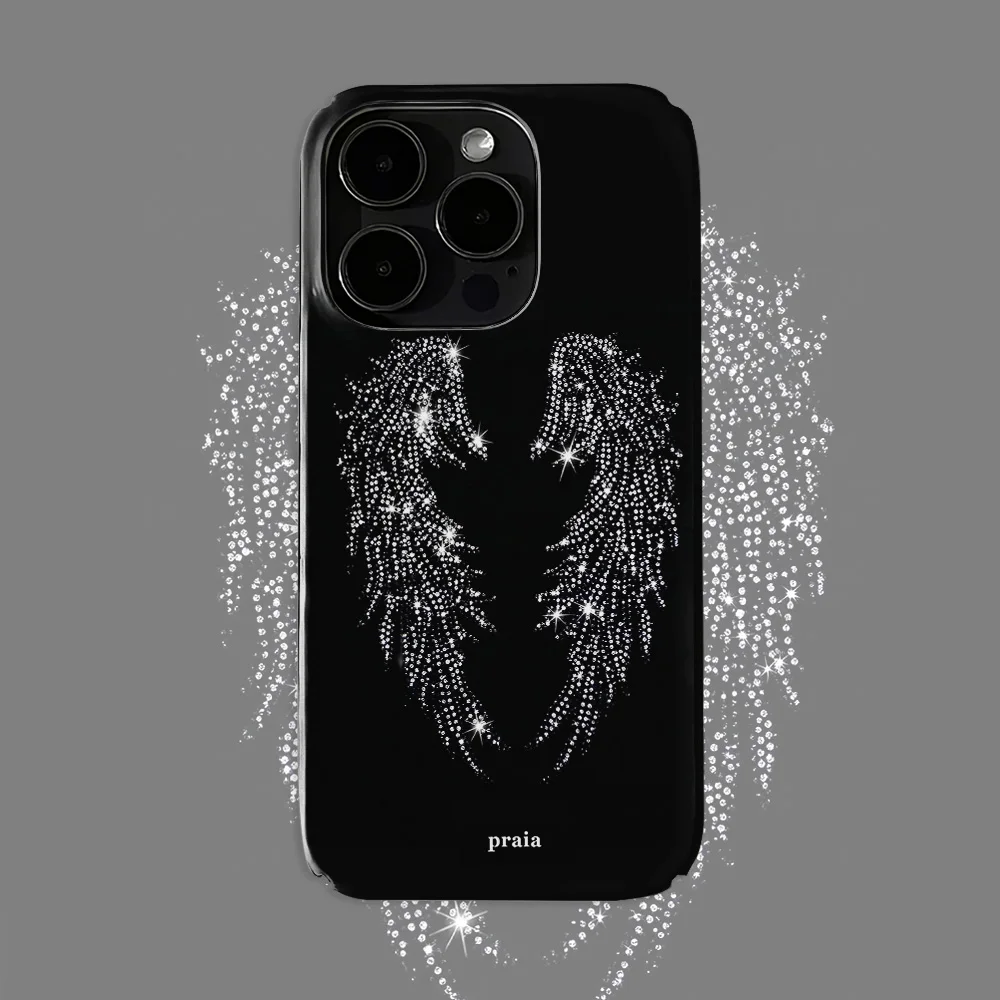 Sparkle Angel Wing Glossy Hard Phone Case Cover