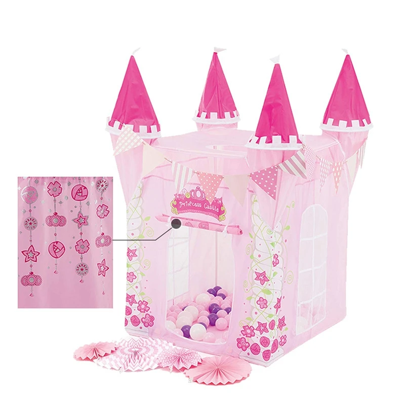 Child Tents Princess Castle Play Tent Girl Princess Play House Indoor Outdoor Kids House Play Ball Pit Pool Playhouse 4