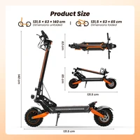 Trottinette électrique tout-terrain iScooter W12 11 pouces, double motorisation, 3000W, 25Ah, autonomie maximale 100 km, vitesse maximale 70 km/h, pliable. 8