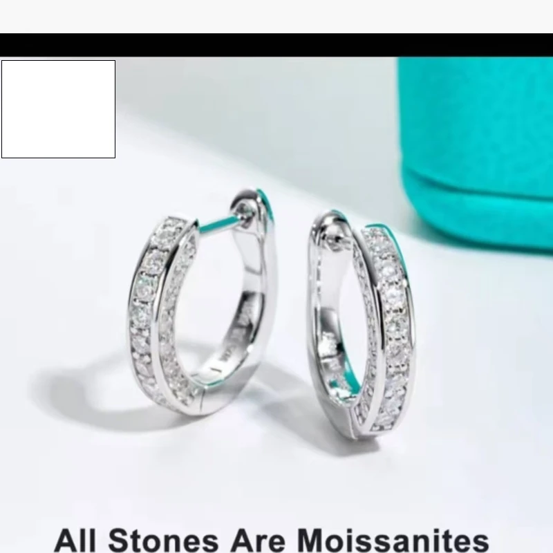 CADERMAY D VVS Moissanite PT950 스터드 참 귀걸이 여성용 GRA 인증서 포함 여성용 맞춤 패션 주얼리