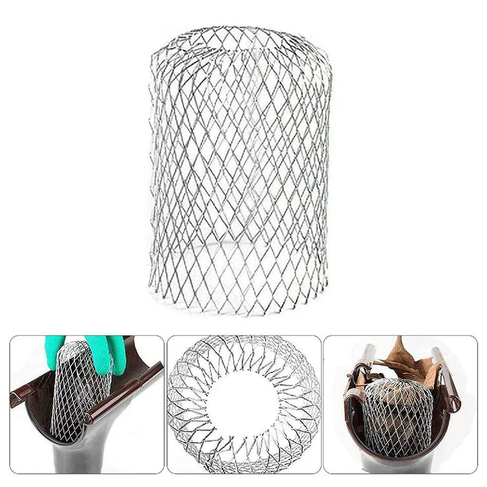 

1pc Metal Mesh Gutter Leaf Debris Mud Trap Guards Drain Pipe Cover Downpipe Flexible Filter Weather-resistant Filters 150*80mm