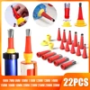 22PCS Stainless Steel Caulking Finisher Caulk Nozzle Applicator Silicone Caulking Tools Sealant Glue Kitchen Bathroom Sink Joint 1