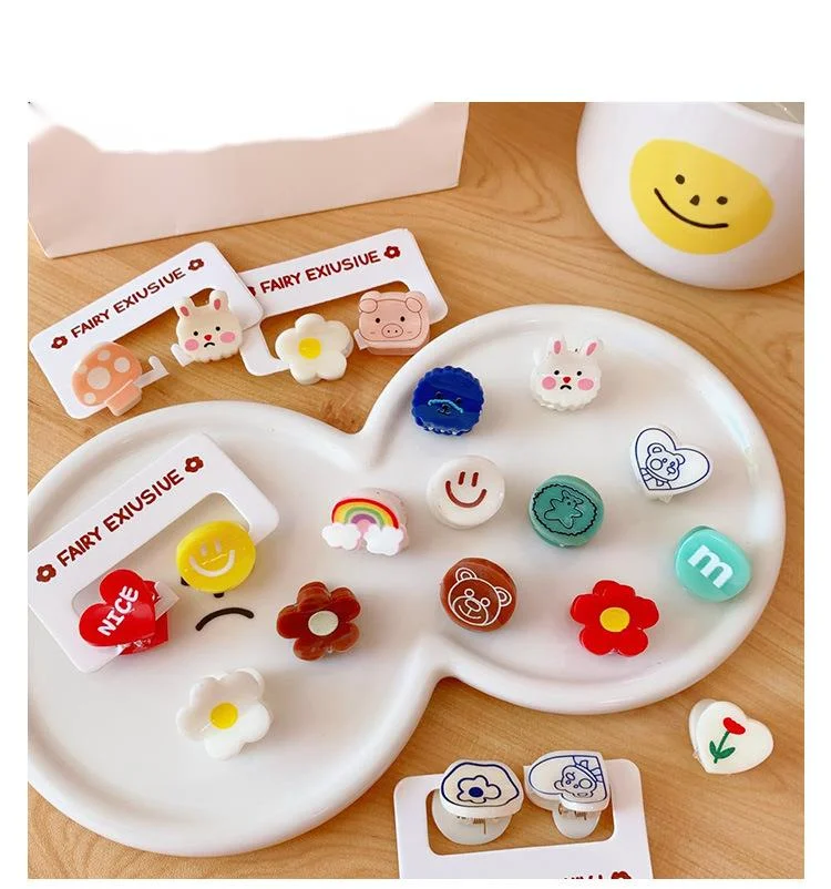 2 accessoires pour cheveux couleur bonbon mignon mini pinces à cheveux dessin animé ours frange pince cheveux restes pince accessoires pour étudiants_voghion.com